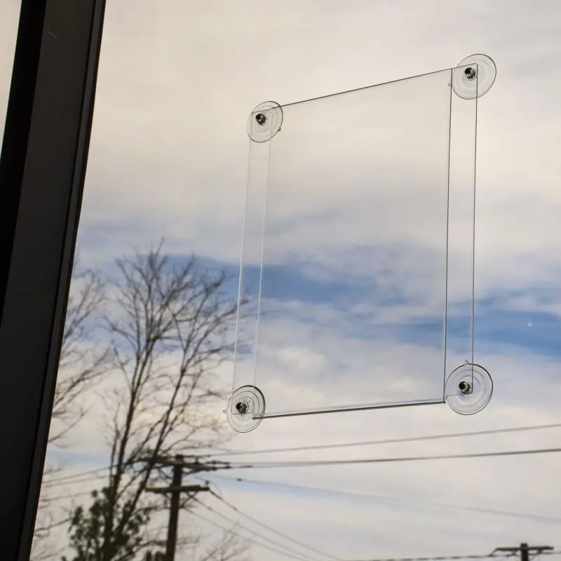 A4 Acrylic Wall Mounted Suction Cup Sign Holder Buy A4 Suction Cup