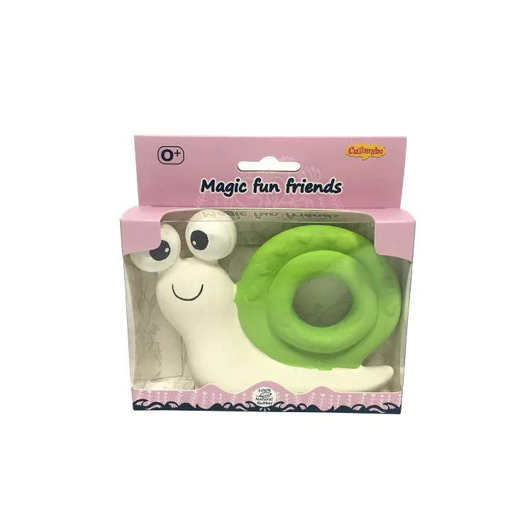 Baby Child Bath Toy Waterproof Snail Rubber Soft Toys Squeeze Sound