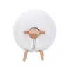 Fancy Round Sheep Shape Absorbent Felt Drink Coasters With Wood Holder