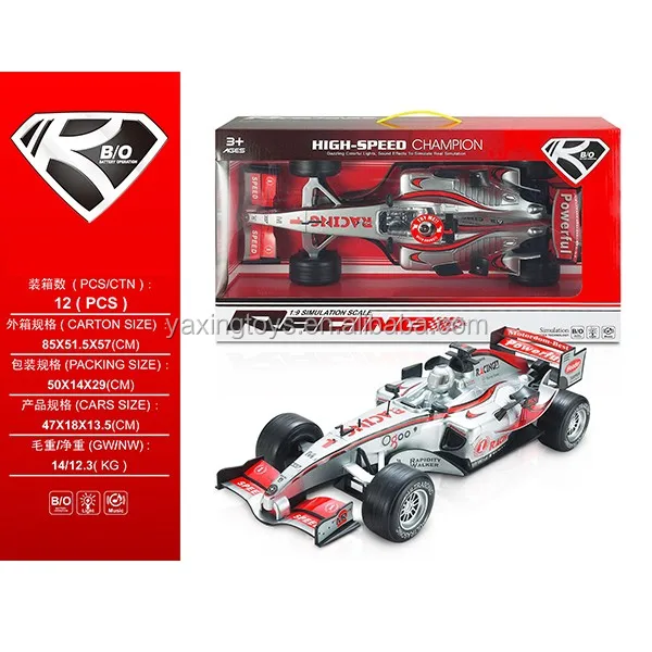 Friction Powered Red Formula 1 Racing Car Scale 1:10 F1 Formula One Sport Toy 