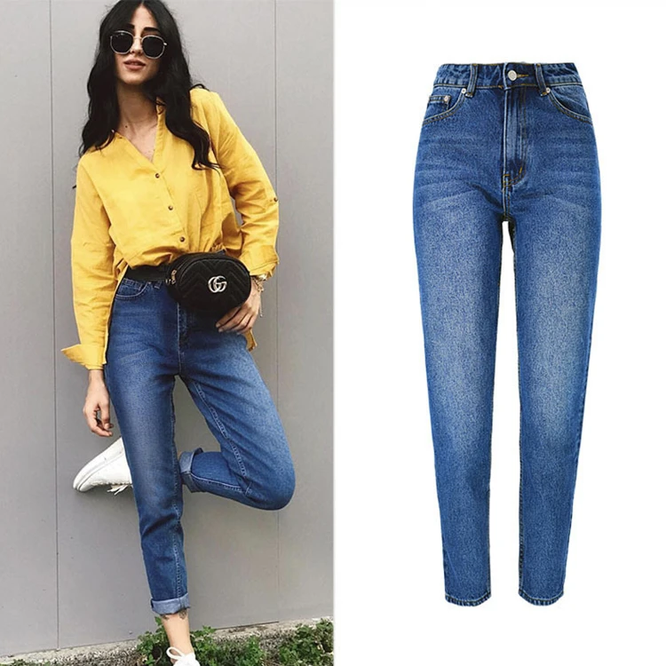 womens blue mom jeans