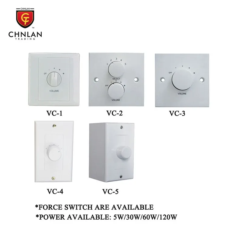 Pa Sound System 70v 100v Black Rotary Volume Control Switch Cvc130