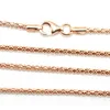 Solid gold chain gold popcom chain 14k gold plated chain
