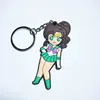 Cartoon Anime Sailor Moon Key Chains Key Ring Japanese Comic Soft PVC Keychain for Women