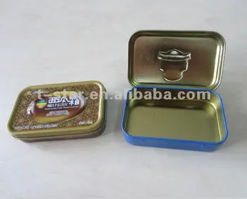 small metal box hinged lid