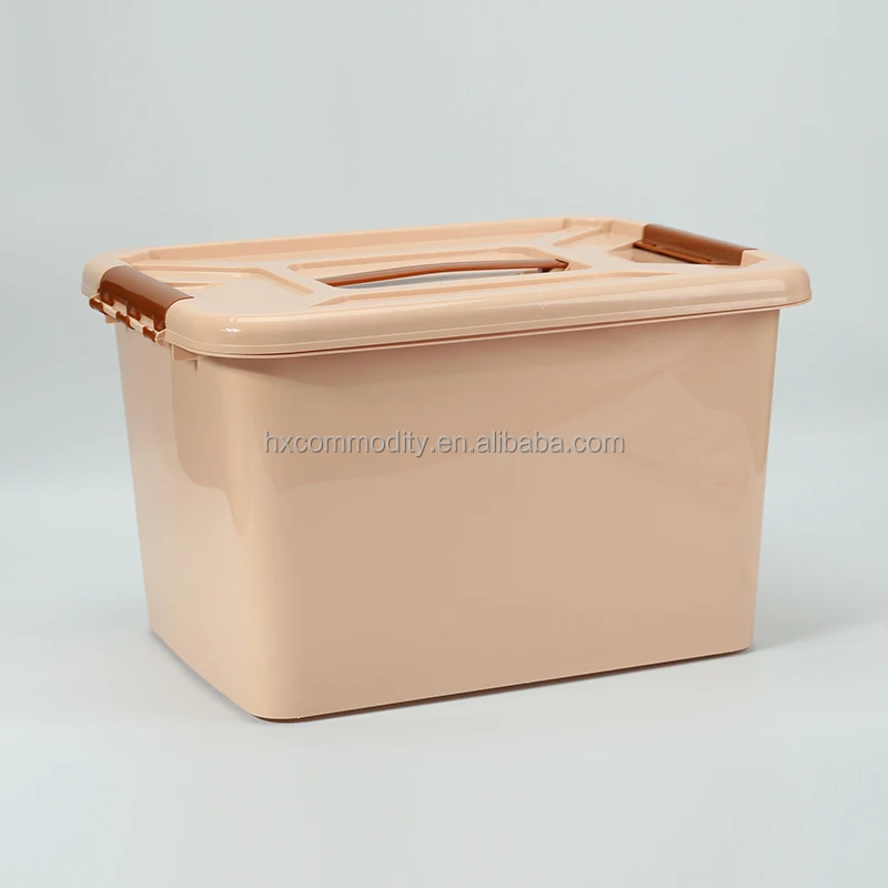 Caja De Contenedores De Plástico Extraíble Con Ruedas,Multicolor,30l