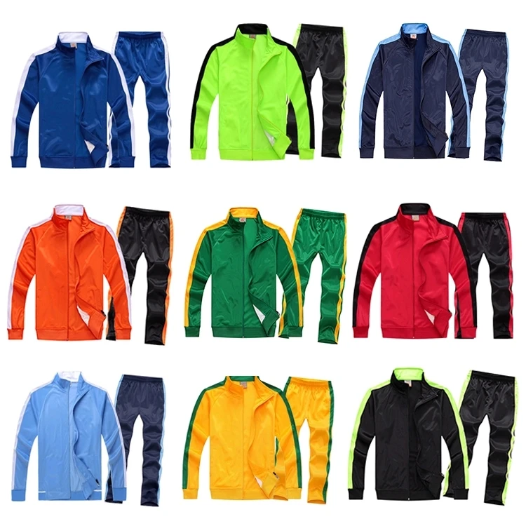 Wholesale sport slim fit custom latest design plain womens and mens tracksuits
