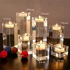 Dining Table Solid Crystal Candlestick Transparent candle holders MH-TZ0317