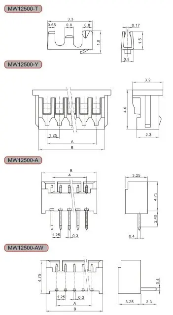 Chinese Factory Replace Molex 50058 1.25mm Pitch 2pin Receptacle Crimp ...