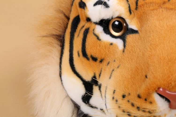 High Quality Realistic Tiger Head Plush Animal Head Wall Mount Buy