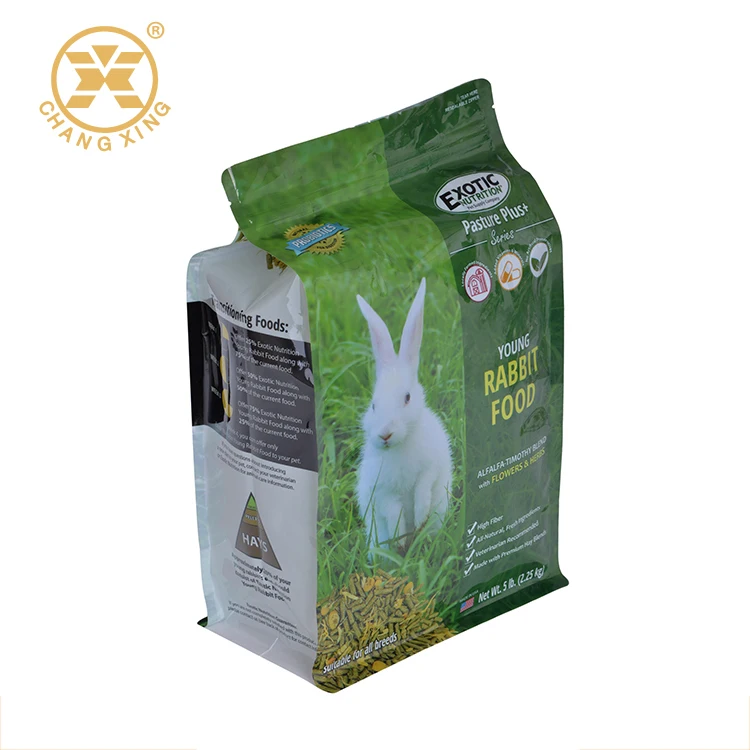 Us Plastic Pet Food Packaging Bags Resealable Zipper Lock With Clear