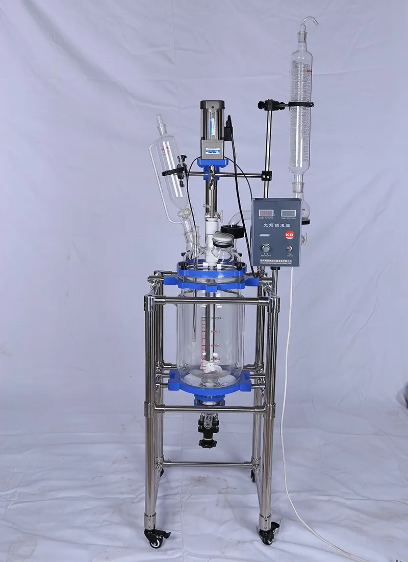 化学实验室搅拌反应双层玻璃反应器