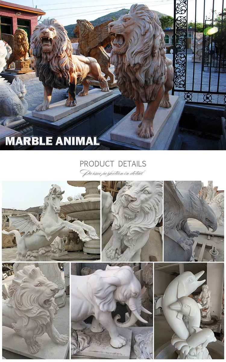 Marble Lion Life Size Stone Antique Marble Lion Statue For Sale Ntbm