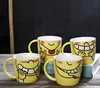 Creative cartoon large capacity expression milk ceramic cup for baby