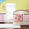 Standard cot patchwork cotton baby girl crib bedding sets