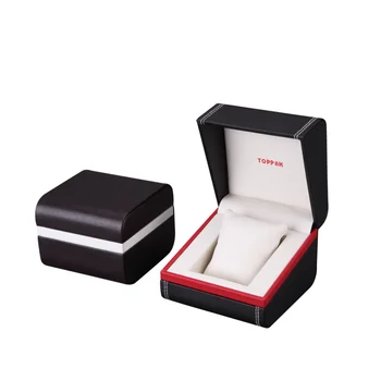 Toppak Custom Luxury White Black Watch Packaging Box With Pillow