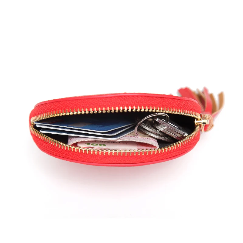 leather coin pouch-inside