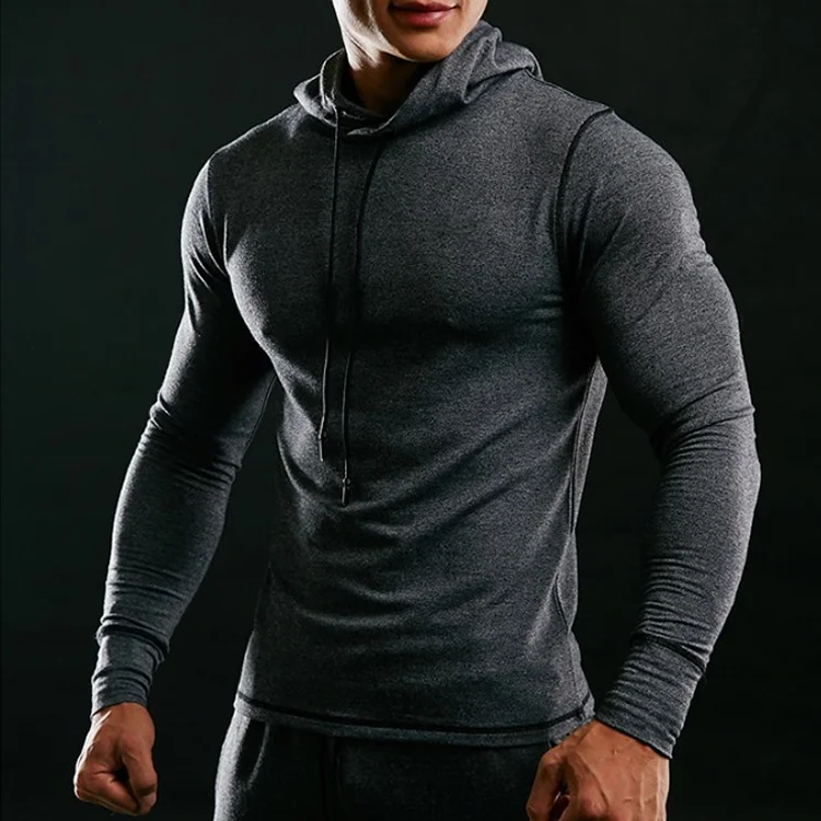 Oem Factory Men's Sportswear Fitness Muscle Fit Pullover Custom Gym