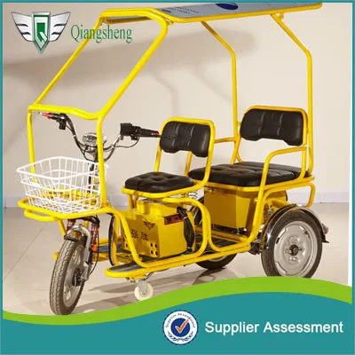 Battery operated electric tricycle for passenger
