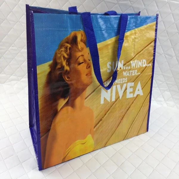 Customized laminated pp woven shopping bag