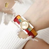 L1704 Creative New Arrival Square Shape Slim size 23mm Lady Watch with Nylon Strap