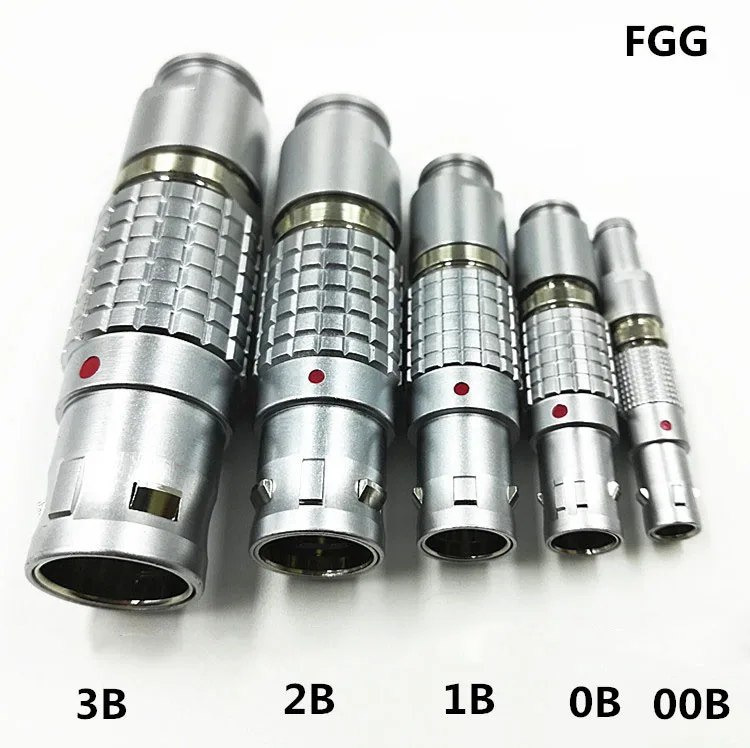 Compatible FHG EGG 2B 2 3 4 5 6 7 8 10 12 16 19 Pins Elbow Plug/Fixed Socket Push-Pull Metal Connector
