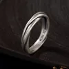 Authentic 990 Sterling Silver Ring Braided Ring For Women Wedding Party Gift Fine Jewelry