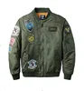 Custom New Fine Men Zipper Patches Padded Cotton Motorbike Bomber Jacket