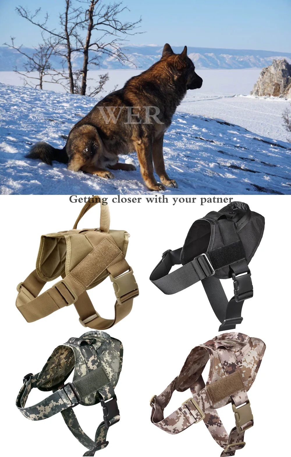 Wholesale Manufacturers Custom Molle Dog Harness Vest Military Tactical