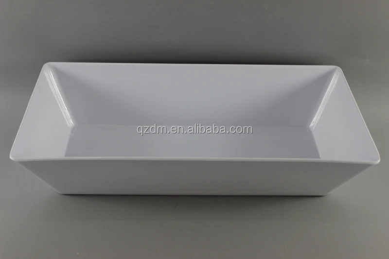 White Melamine Holder Plastic Square Tray Tableware