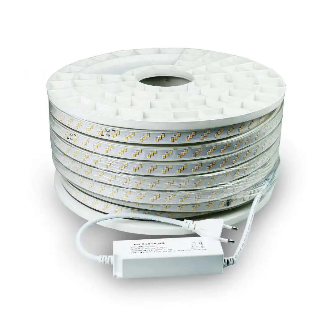 Shenzhen factory led LED  high voltage Strip Light Waterproof LED Tape AC 220V 110V SMD2835 5050 Flexible LED Light strip