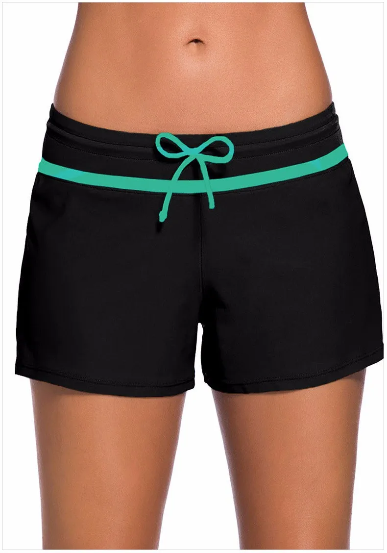 Summer Elastic Women Beach Shorts Board Shorts Girls Swim Trunks Tjn ...