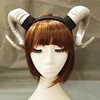 Home Decor Vintage Girl Halloween Stereo Devil Horns Skull Headband Gothic Sheep Horn