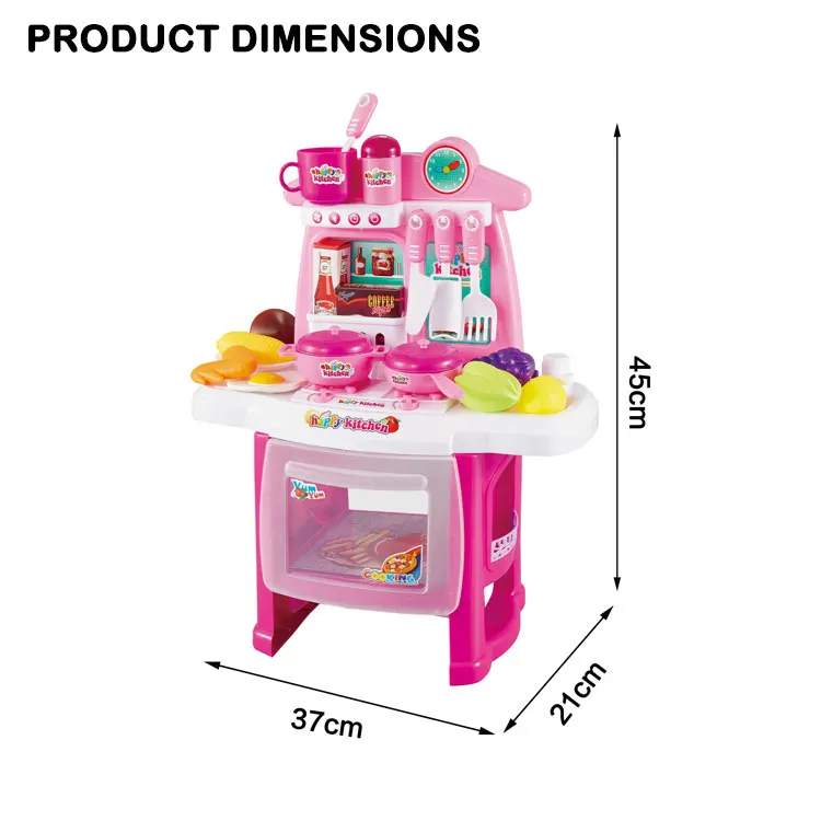 Battery Powered Music and Lighting Kitchen Set for Girls Most Popular Play Toys for Girls
