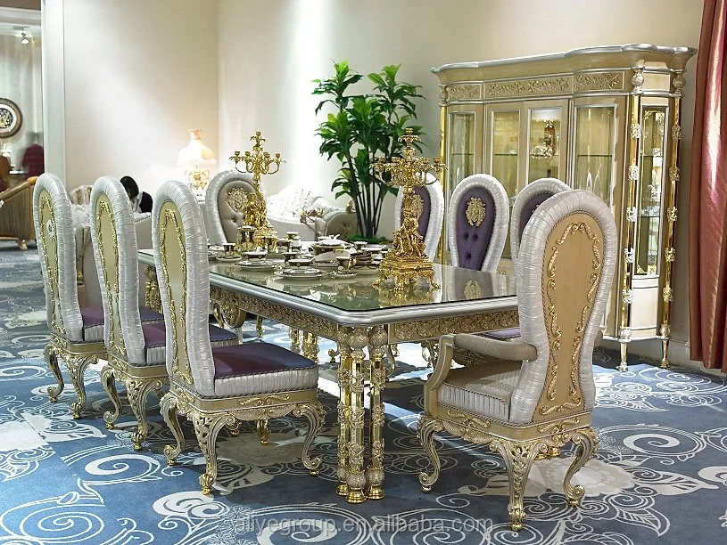 Arabic Style Antique Gold Living Room Furniture Luxury Tv Stand Design