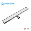 Side outlet 304 stainless steel linear shower drain hidden channel drain