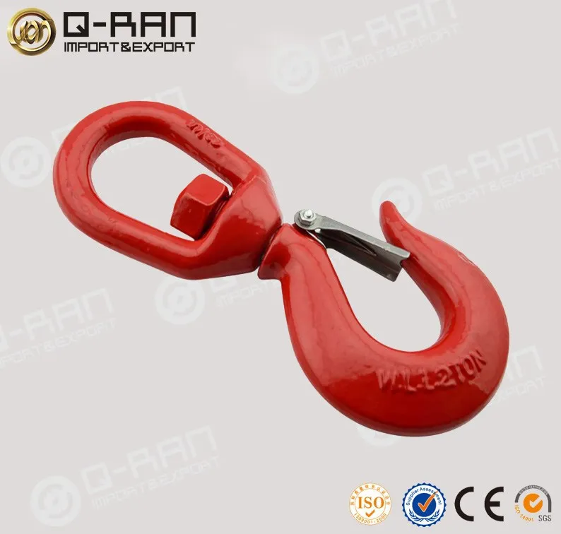 S322 Drop Forged Chain Swivel Hook With Latches - Buy Swivel Hook ...