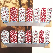 Rad White Cartoon cat child Nail Arts Nail Sticker Waterproof Nail Decal Sticker Gel Polish French