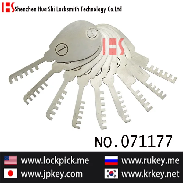 High Quality Durable Locksmith Tools 9 Pcs Open 57 Beads Folding Tricircle Lock Pick Tool Set