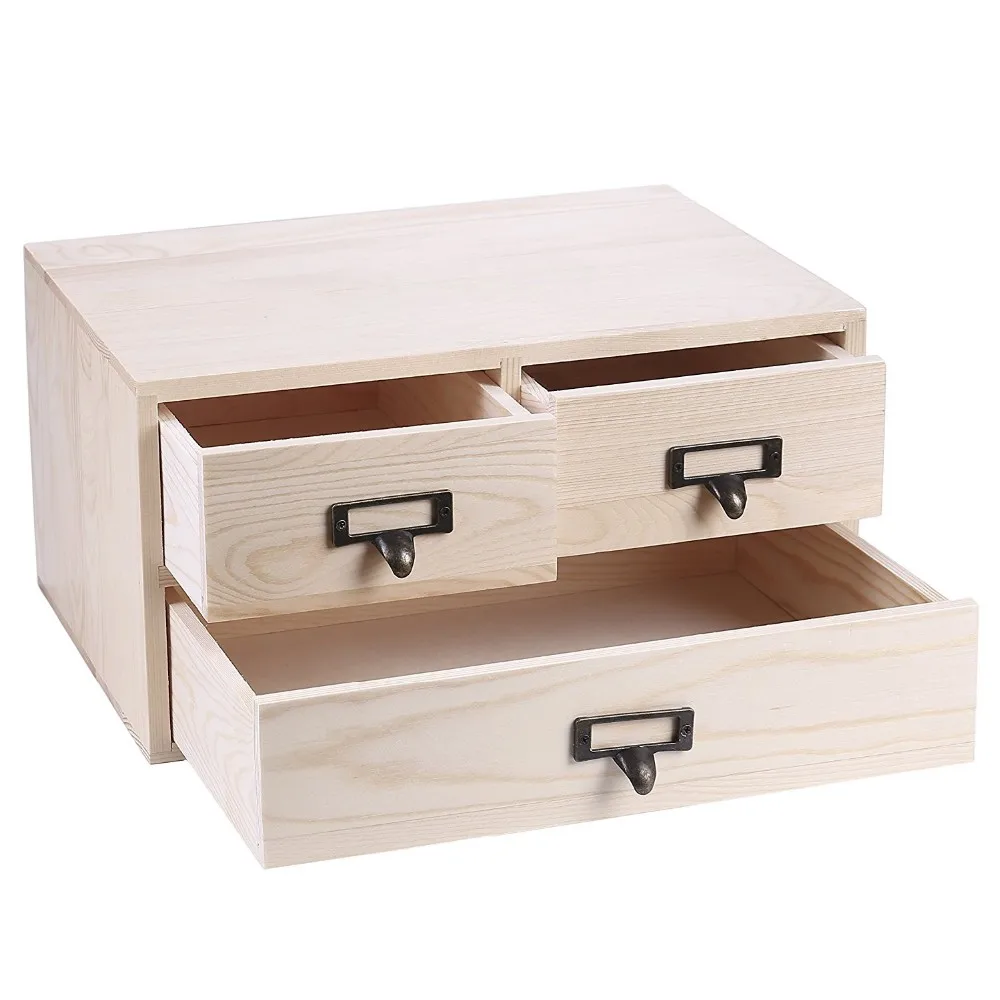 Small Rustic Decorative Wooden Storage Boxes With Drawers - Buy Storage