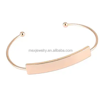 Thin Rose Gold Plated Open Expandable Copper Cuff Bangle Bracelets Thin Rose Gold Plated Open Expandable Copper Cuff Bangle Bracelets Blanks