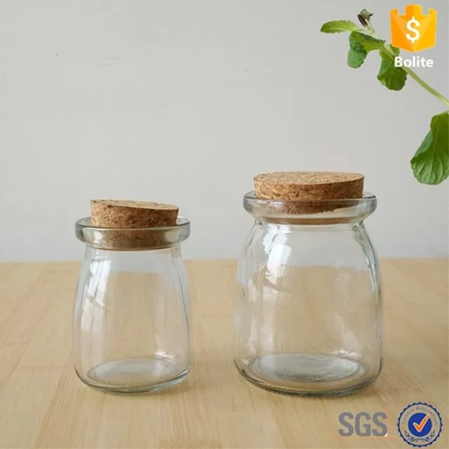 100ml 150ml 200ml Glass Pudding Jar With Cork Or Plastic Lid Buy Glass Jar With Cork Lid,Glass