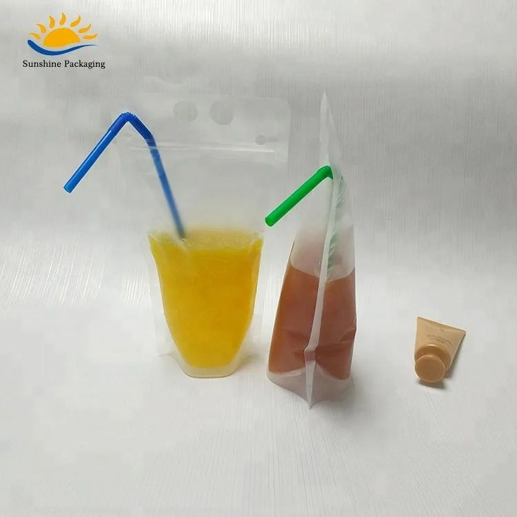 Wholesale Custom Printing Stand Up Pouch Drink Ziplock Packaging Bag