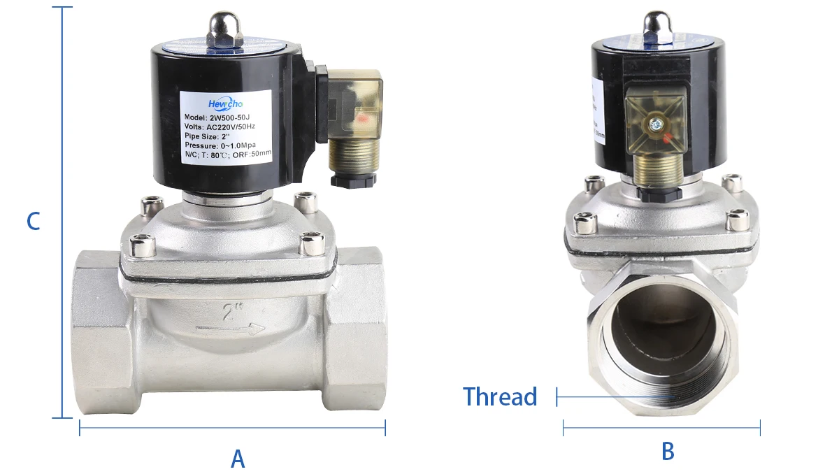 Dn50 Large Flow 2 Inch Electric Stainless Steel Control Water Solenoid Valve Products From