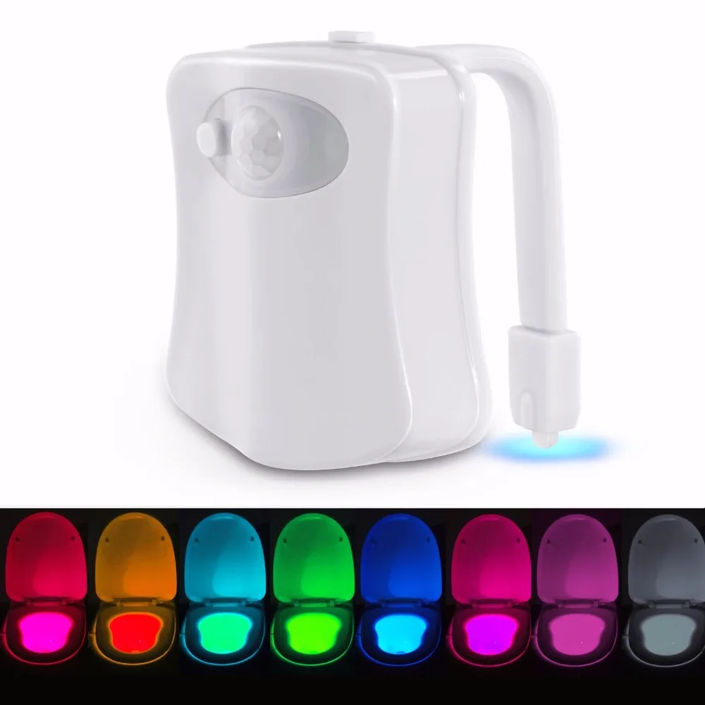 Sensor motion activated LED toliet light. 8 colors changing for bathroom
