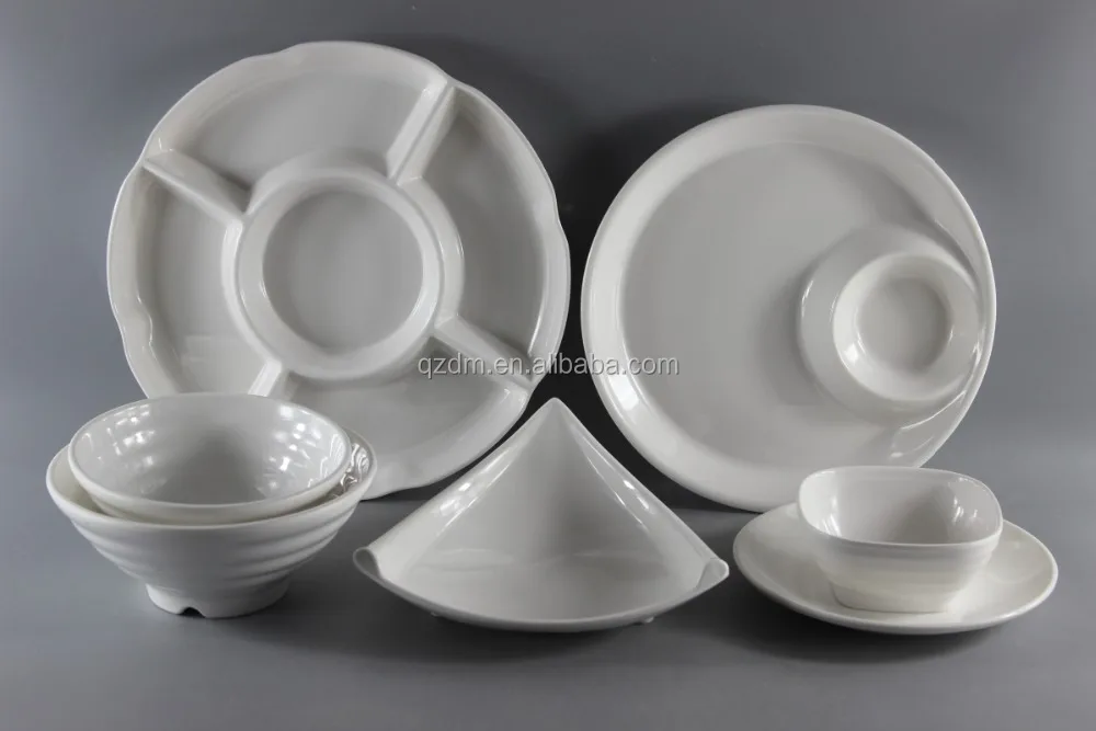 100% Melamine White Dinner Set