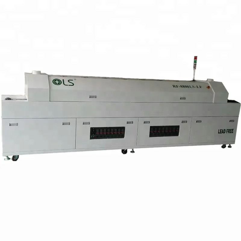 SMD reflow oven machine 6 8 zone reflow soldering oven for LED Tube bulb light driver board PCB SMT assembly line