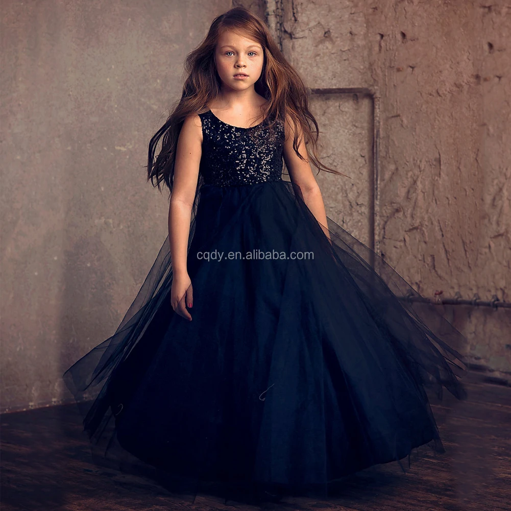girls navy formal dress
