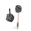 Loofah Shower Pouf Bath Spong Scrubber set , Includes 1 Long Handled Loofah, 1 Bath & Shower loofah Pouf & 1 Self Adhesive Hook