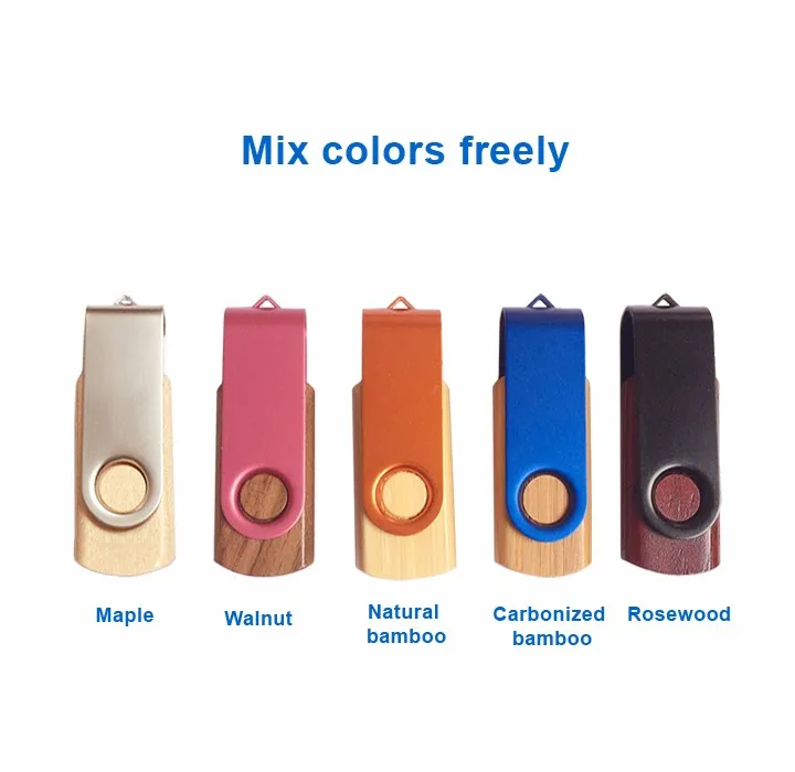 Wholesale Cheap Custom Logo Wooden Swivel Twister USB 3.0 Memory Stick,Bulk 1GB USB Flash Drive with - ANKUX.COM